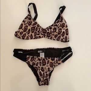 Beach Riot leopard straps bikini